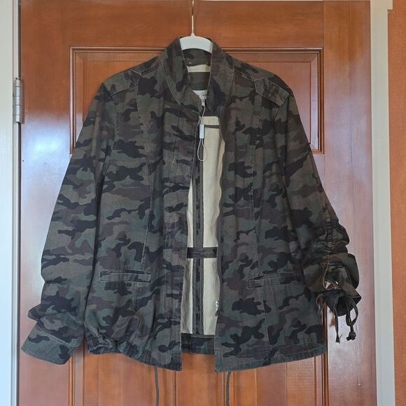 Charlie Paige Army Cargo Green and Black Utility Jacket, NWT! - Picture 9 of 10